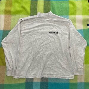 Essentials Fear of God Gray Long Sleeve Shirt